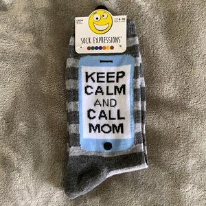 NWT Socks “keep calm and call mom”